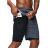 Men's music shorts 2 in 1 running shorts security pockets shorts quick drying sports shorts built-in pockets hip zipper pockets eprolo