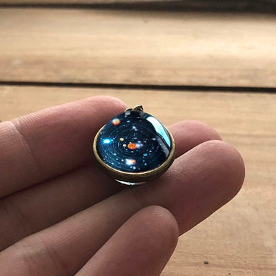 Glass Ball Planet Earth Pendant Necklace Women Vintage Party & Wedding Time Gem Sweater Chain Necklace Jewelry eprolo