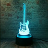 Creative Cartoon 3D Electric Music Guitar Bass Model Illusion Lamp LED 7 Color Change Gradient Baby Child Sleep Night Light Toys eprolo