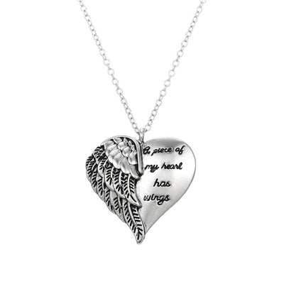 Angel Wings Alloy Pendant Necklace Lettering Metal Personality Necklace For Women Men Jewelry Bijoux Best Gift eprolo