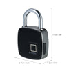 USB Rechargeable Smart Keyless Fingerprint Lock IP65 Waterproof Anti-Theft Security Padlock Door Luggage Case Lock eprolo