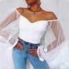 NewAsia Polka Dot Blouse Women Mesh Shirts Pink Tops Sweetheart Neckline Lantern Sleeve Ruched Blouse White Blusas Vintage Shirt eprolo