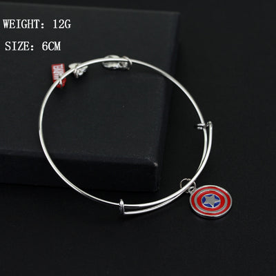 dongsheng Avengers Charm Bracelet Captain America Shield Unisex Bracelet For Movie Fans Gift Jewelry eprolo