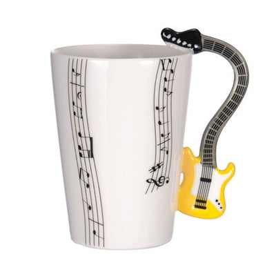 Guitar Ceramic Cup Personality Music Note Milk Juice Lemon Mug Coffee Tea Cup Home Office Drinkware Unique Gift eprolo