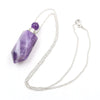 Natural Crystal Hexagonal Perfume Bottle Pendant Necklace  Fluorite Pendant Essential Oil Jar Chain Necklace eprolo