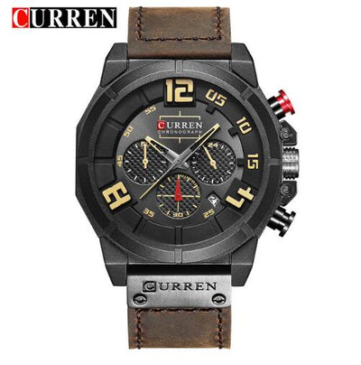 CURREN Quartz watches Men Leather Wrist Watch eprolo