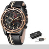 LIGE Watch Men Sport Quartz Clock Leather Mens Watches Top Brand Luxury Gold Waterproof Business Watch eprolo