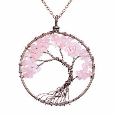 Crystal Natural Stone Tree Necklace eprolo