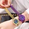 Women Magnet Buckle Rotating Watch Luxury Ladies Stainless Steel Quartz Watch Clock Relogio Feminino eprolo