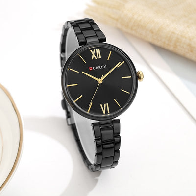 CURREN Women Watch Quartz Female clock Casual Fashion Stainless Steel Strap Watch eprolo