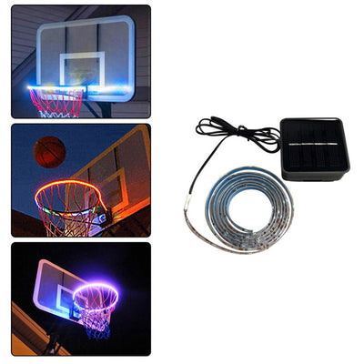 1 PCS LED Basketball Hoop Light Basketball Rim Changing  Induction Lamp Shoot Hoops Solar Light Playing At Night LED Strip Lamp eprolo