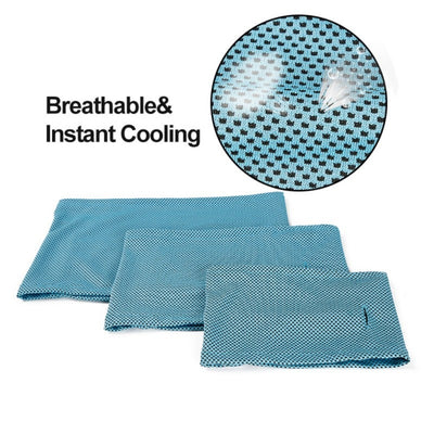 Instant Ice Cooling Dog Bandana Scarf for Pet small dogs Bulldog Summer Polyester Sunstroke Cooling Neck Wrap Dog Collar Perro eprolo
