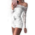 Women ladies summer autumn off shoulder sexy playsuits fashion long sleeve sheer lace patchwork hollow bandage skinny playsuits eprolo