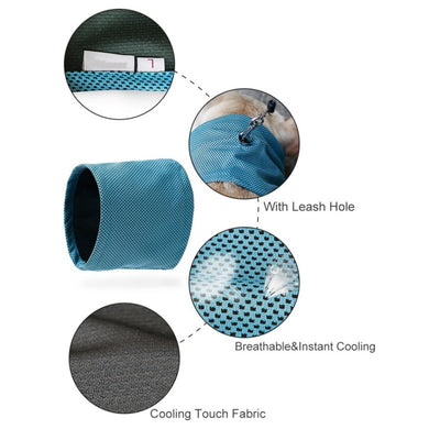 Instant Ice Cooling Dog Bandana Scarf for Pet small dogs Bulldog Summer Polyester Sunstroke Cooling Neck Wrap Dog Collar Perro eprolo