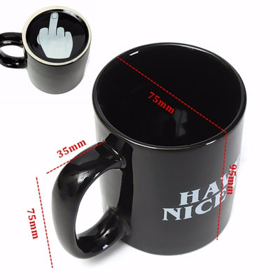 Have a Nice Day Coffee Mug Middle Finger Funny Cup eprolo