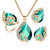 Crystal Peacock Jewelry Sets Necklace Earring Ring eprolo
