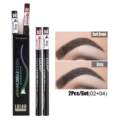 2 Or 1pcs Pro Microblading Eyebrow Tattoo Pen 4 Fork Tips Fine Sketch Liquid Eyebrow Pencil Waterproof Eyebrow Tint Makeup TSLM2 eprolo