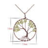 Crystal Natural Stone Tree Necklace eprolo
