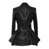 Women Jacket Black Gothic Faux Leather PU Jacket Women Winter Spring Motorcycle Jacket Black Faux Goth Leather Coats eprolo