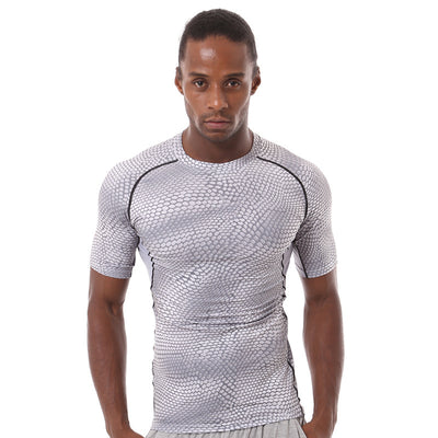 Outdoor Sports Camping Hiking Serpentine T-shirt Tactical Short Sleeve T-shirt Men Quick-drying Sweat Fitness Tights eprolo