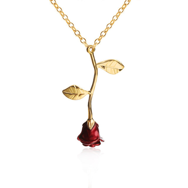 Rose Flower Statement Necklace eprolo