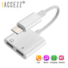 2 in 1 Audio Charge Adapter For iPhone 7 8 Plus X XS XR MAX Dual Lighting 3.5mm Jack Splitter Charger Listening Adapters eprolo