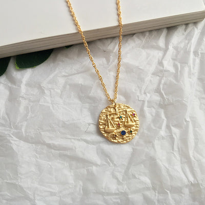 Artilady 12 Zodiac Necklace Pendant necklace Gold Constellation Necklace for Women Jewelry Party Gift eprolo