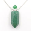 Natural Crystal Hexagonal Perfume Bottle Pendant Necklace  Fluorite Pendant Essential Oil Jar Chain Necklace eprolo