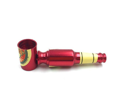 New Design Mini Beer Smoking Metal Herb Tobacco Pipes Portable Creative Gifts 5 Random Colors Tube Pipes Accessories eprolo