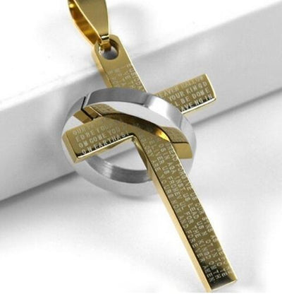 Christian Bible Prayer Cross Pendant Necklace eprolo