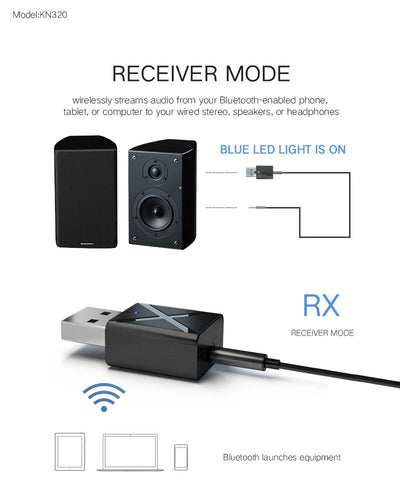 Bluetooth 5.0 Audio Receiver Transmitter Mini Stereo Bluetooth AUX RCA USB 3.5mm Jack For TV PC Car Kit Wireless Adapter eprolo
