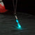 Glow In The Dark hourglass Necklace Glass Pendant Necklace Silver Chain Luminous Jewelry eprolo