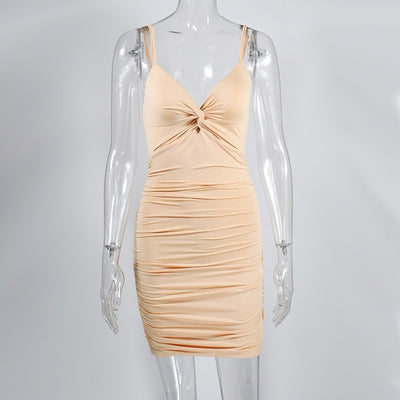 2 Layers Ruched Sexy Bodycon Dress Women Autumn Dress Elegant Mini Winter Dress eprolo