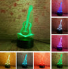 Creative Cartoon 3D Electric Music Guitar Bass Model Illusion Lamp LED 7 Color Change Gradient Baby Child Sleep Night Light Toys eprolo
