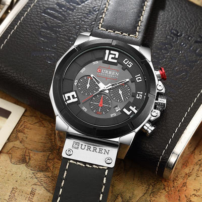 CURREN Quartz watches Men Leather Wrist Watch eprolo
