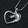 jewelry plated white K Horse in Heart Necklace Pendant Necklace for women girl mom gifts Unicorn eprolo
