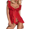 Sexy Lace Lingerie Dress Women Homewear Night Gowns + G-string Sexy Panties Nightwear Sleepwear Sets eprolo
