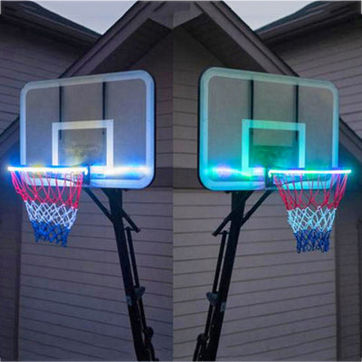 1 PCS LED Basketball Hoop Light Basketball Rim Changing  Induction Lamp Shoot Hoops Solar Light Playing At Night LED Strip Lamp eprolo