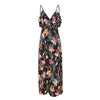Backless v neck ruffles sexy dress women High waist split long dress summer Beach maxi dress boho print dress eprolo