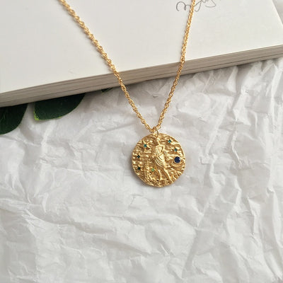 Artilady 12 Zodiac Necklace Pendant necklace Gold Constellation Necklace for Women Jewelry Party Gift eprolo