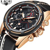 LIGE Watch Men Sport Quartz Clock Leather Mens Watches Top Brand Luxury Gold Waterproof Business Watch eprolo