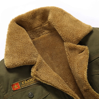 Winter Bomber Jacket Men Air Force Pilot MA1 Jacket Warm Male fur collar Mens Army Tactical Fleece Jackets eprolo