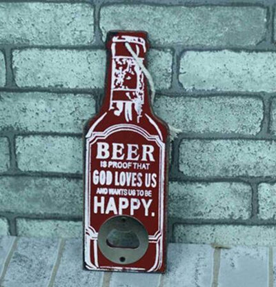 Rustic Retro Wooden Multipurpose Beer Bottle Opener DIY Kitchen eprolo