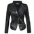 Plus Size 3XL Women Winter Gothic Black Faux Leather Jackets Zipper Basic Coat Turn-down Collar Vintage Motorcycle Outerwear eprolo