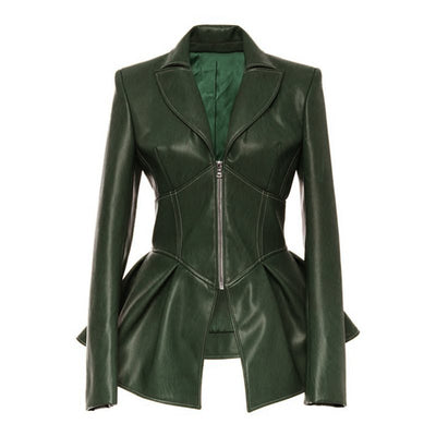 Women Jacket Black Gothic Faux Leather PU Jacket Women Winter Spring Motorcycle Jacket Black Faux Goth Leather Coats eprolo