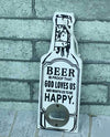 Rustic Retro Wooden Multipurpose Beer Bottle Opener DIY Kitchen eprolo