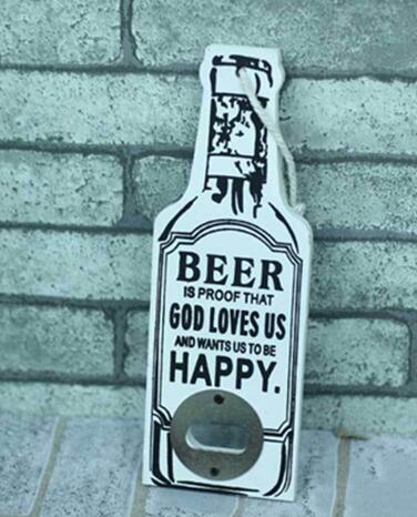 Rustic Retro Wooden Multipurpose Beer Bottle Opener DIY Kitchen eprolo