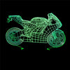 Creative Motorcycle Model 3D Illusion Night Light LED Lamp USB Touch 7 Color Changing Table Decoration Lights Gift eprolo
