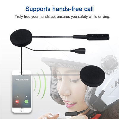 MH01 Motor Wireless Bluetooth Headset Motorcycle Helmet Earphone Headphone Dual Stereo Speaker Handsfree Music For MP3 MP4 phone eprolo