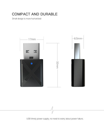 Bluetooth 5.0 Audio Receiver Transmitter Mini Stereo Bluetooth AUX RCA USB 3.5mm Jack For TV PC Car Kit Wireless Adapter eprolo